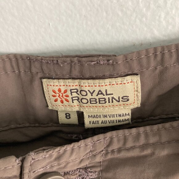 ROYAL ROBBINS Shorts Women's 8 Brown Hiking Technical - Picture 3 of 4